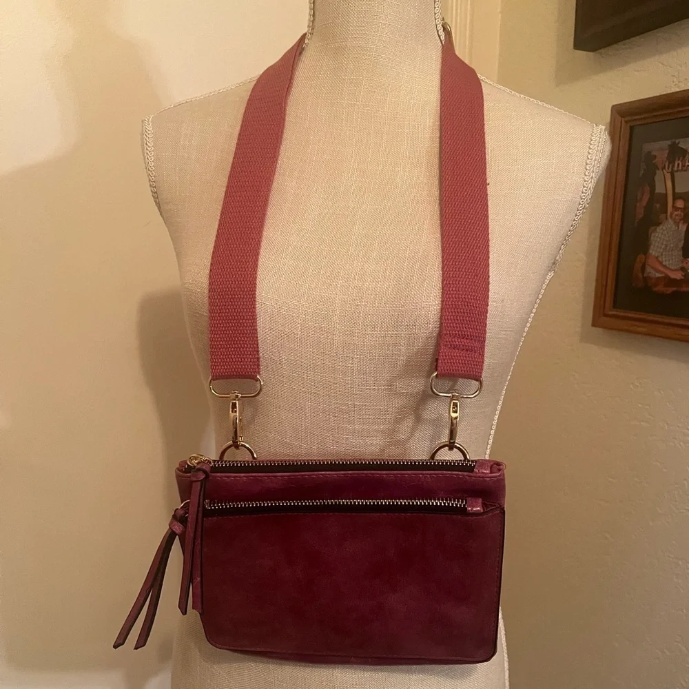 Elegant Pink/ purple Crossbody Bag
